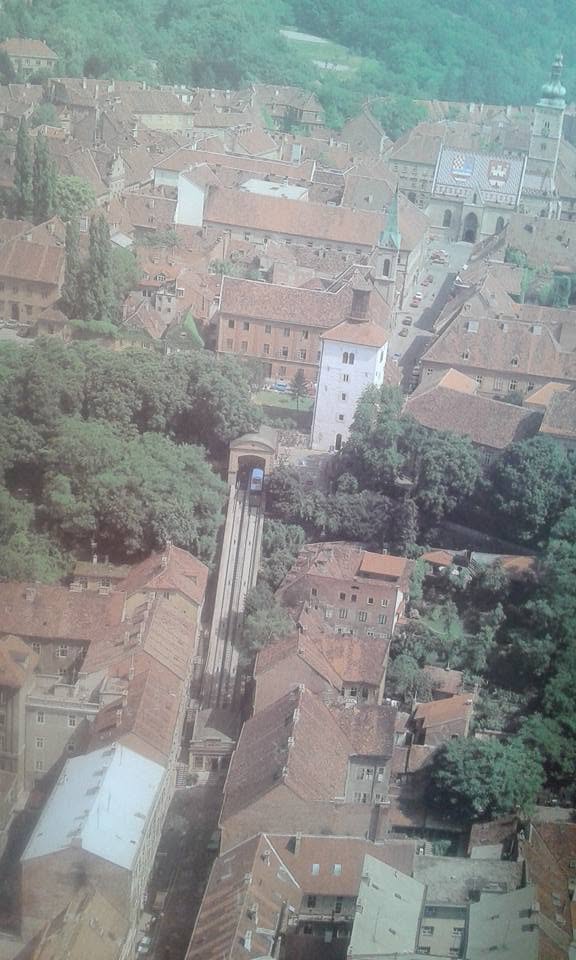 Pogled na Uspinjaču iz zraka 1980-ih godina